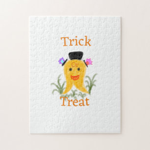 Orangelber halloween ghost trick oder treat hinzuf puzzle