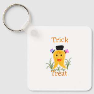 Orangelber halloween ghost trick oder treat hinzuf schlüsselanhänger