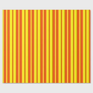 Orangelbes Designmuster für Streifen Geschenkpapier
