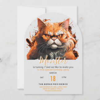 Orangemonsterkatze Einladung