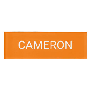 Orangen Akrylnametag Berufliches Abzeichen Magneti Namenschild