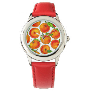 Orangen Armbanduhr