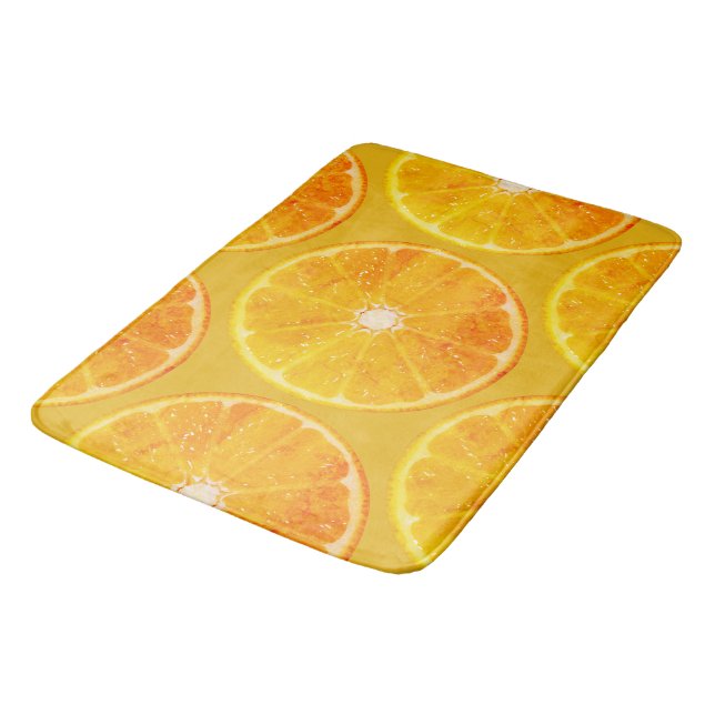 Orangen Badematte (Schrägansicht)