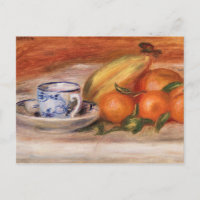 Orangen Bananen und Teacup von Auguste Renoir