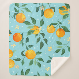 Orangen, Blume: nahtlos aus Spinnstoffen. Sherpadecke