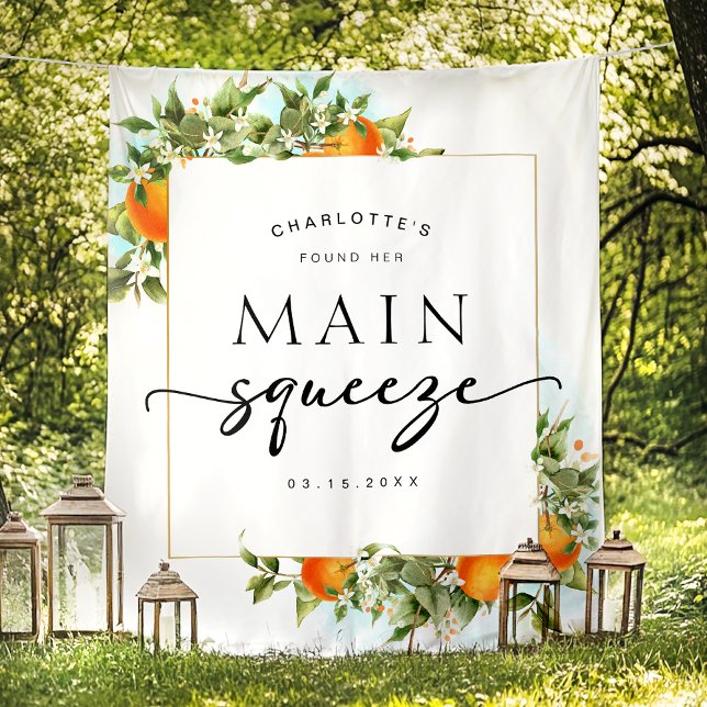 Orangen Brautparty Hintergrund Wandteppich (Von Creator hochgeladen)