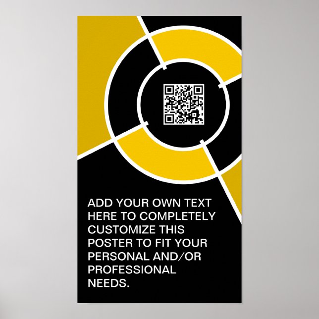 Orangen-Bullseye-QR-Code Poster (Vorne)