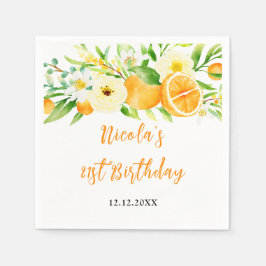 Orangen Citrus Baby Shower Serviette