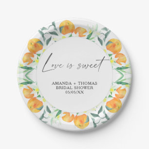 Orangen Citrus - Brautparty Pappteller