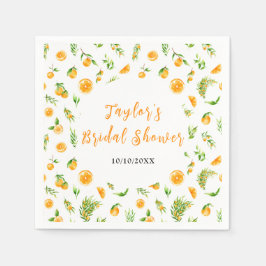 Orangen Citrus Brautparty Serviette