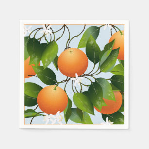 Orangen Citrus Frucht Cocktail Party Serviette