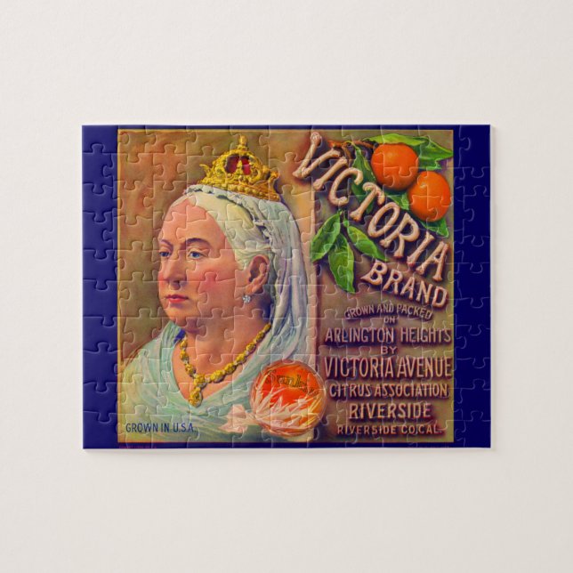 Orangen der Victoria-Marke der 30er Jahre Puzzle (Horizontal)