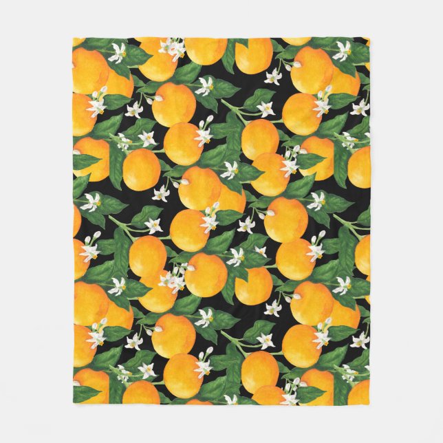 Orangen Fleecedecke (Vorderseite)