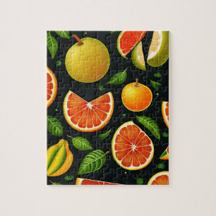 Orangen Früchte Muster Puzzle