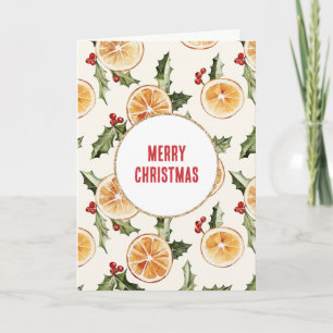 Orangen Früchte Weihnachten Karte