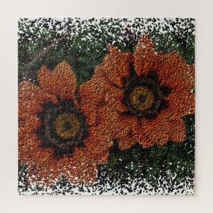 Orangen-Gänseblümchen-Kugeln Puzzle
