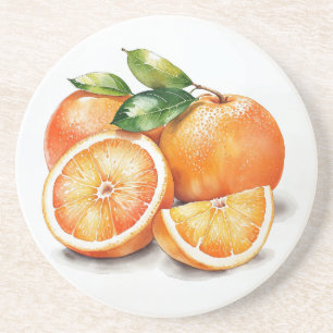 Orangen, geschnitten und ganz getränkeuntersetzer