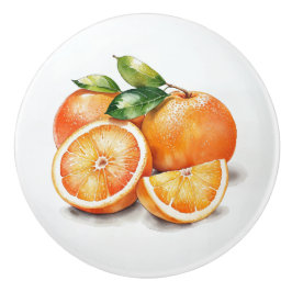 Orangen, geschnitten und ganz keramikknauf