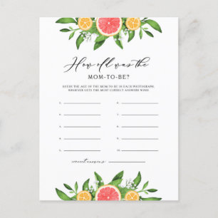 Orangen & Grapefruits wie alt war die Mama bis zur Einladungspostkarte