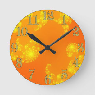 Orangen Julia Fraktal Abstrakte Kunst Uhr