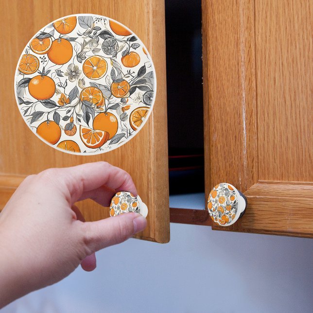 Orangen Keramikknauf (Von Creator hochgeladen)