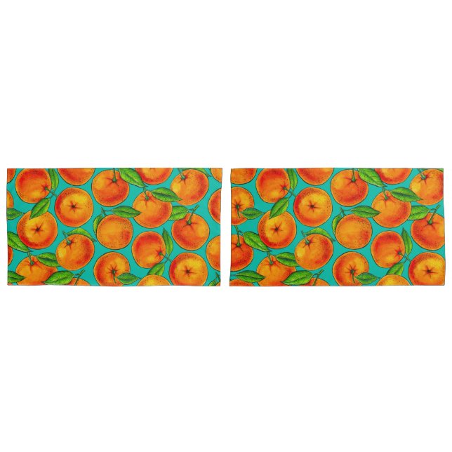 Orangen Kissenbezug (Vorderseite-Set)