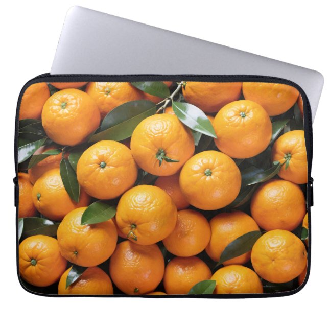 Orangen Laptopschutzhülle (Vorderseite)