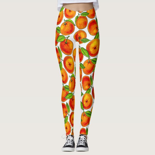 Orangen Leggings (Vorderseite)