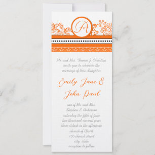 Orangen Liebesvögel Hochzeitseinladung Einladung