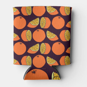 Orangen nahtlose Muster, Vintage Textur. Dosenkühler