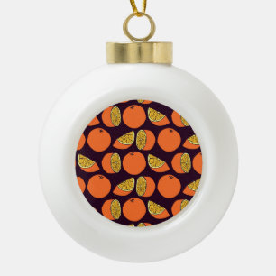 Orangen nahtlose Muster, Vintage Textur. Keramik Kugel-Ornament