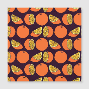 Orangen nahtlose Muster, Vintage Textur. Magnetkarte