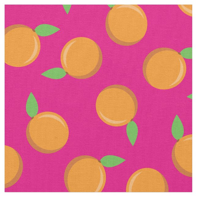 Orangen Niedlich Frucht Küche Rosa Stoff (Nahaufnahme)