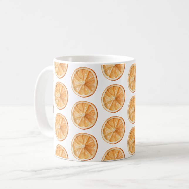 Orangen Obst Kaffeetasse (Vorderseite Links)