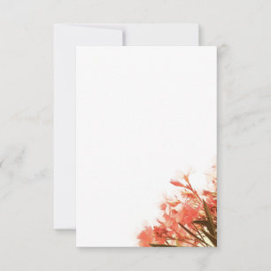 Orangen-Oleander-Blumen-Blumenskript-Hochzeit Dankeskarte