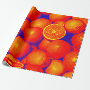 Orangen-Packpapier Geschenkpapier