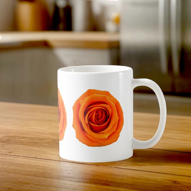 Orangen-Rosen-Tasse Kaffeetasse (Mug with orange roses)