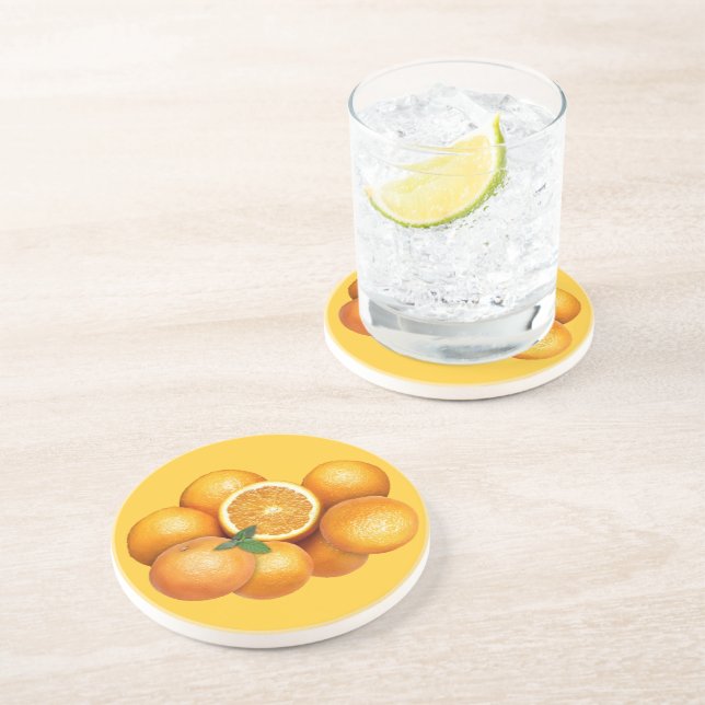 Orangen Sandstein Untersetzer (Seite)