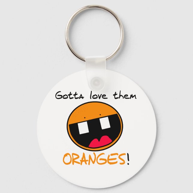 Orangen-Schlüsselanhänger Schlüsselanhänger (Vorderseite)