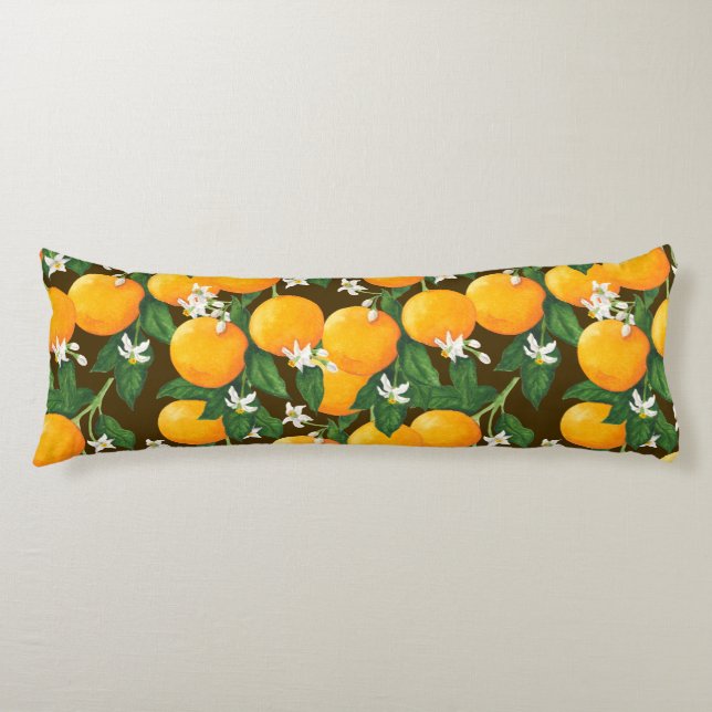 Orangen Seitenschläferkissen (Vorderseite)