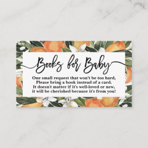 Orangen-Süssen bringen eine Buchkarte mit Begleitkarte