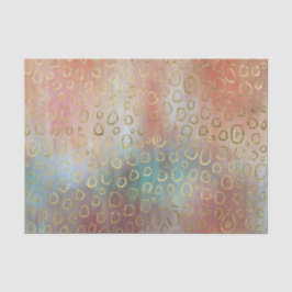 Orangen und Blautöne Goldzirkel entcoupage Seidenpapier