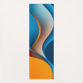 Orangen- und Blauwellen Yogamatte