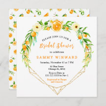 Orangen und Blume Brautparty