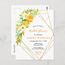 Orangen und Blume Brautparty