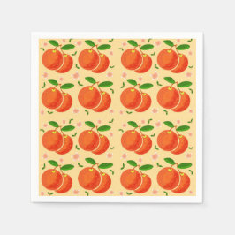 Orangen und Blüten Serviette