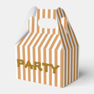 Orangen- und Cremestreifen-Party Geschenkschachtel