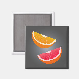 Orangen- und Grapefruit-Scheiben-Kühlschrankmagnet Magnet