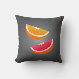Orangen- und Grapefruit-Zitrus-Wurfkissen Kissen