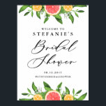 Orangen und Grapefruits Brautparty Willkommen Poster<br><div class="desc">Herzlich willkommen zu Ihrer Veranstaltung mit diesem individuell gestaltbaren Begrüßungsschild für das Brautparty. Es verfügt über eine Aquarellgarage mit Grapefruits,  Orangen,  Grünpflanzen und Babyatmen. Personalisieren Sie dieses Zitruszeichen,  indem Sie Ihre eigenen Daten hinzufügen. Dieses Grapefruitschild ist ideal für Brautpartys im Sommer.</div>